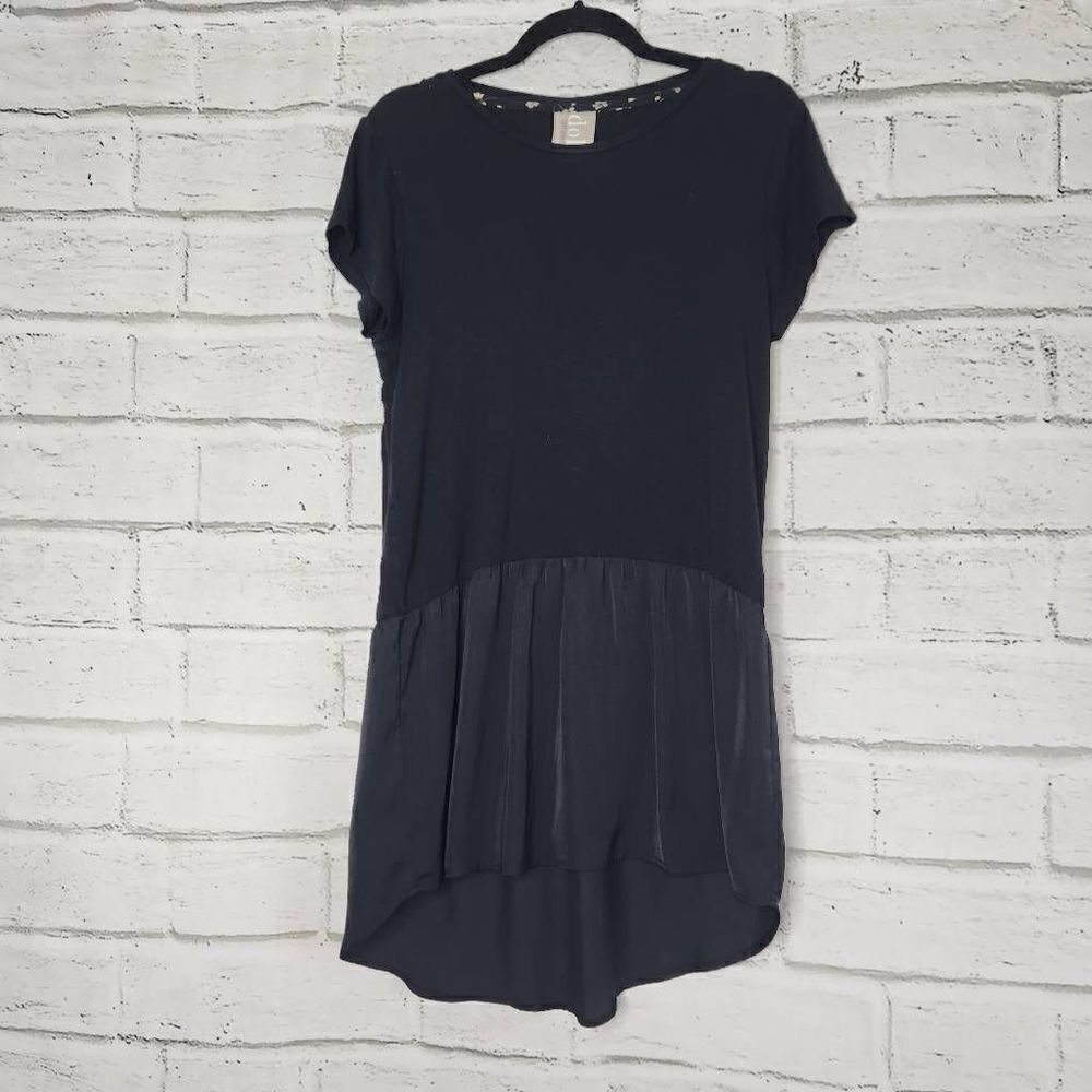 Dolan Left Coast Anthropologie Women Black Short Sleeve Tunic Shift Dress Small